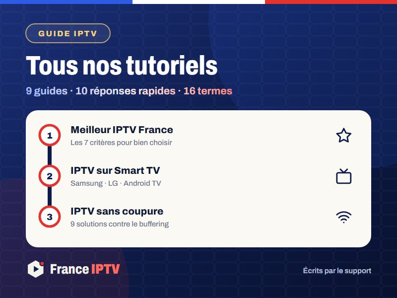 Guide IPTV – tous les tutoriels France IPTV : choisir, installer, dépanner